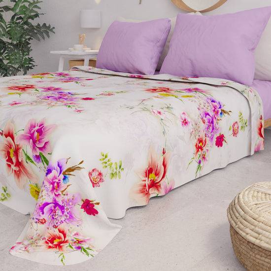 PETTI Copriletto Estivo, Coperta Leggera, Lenzuola Copriletto, Spring Bianco Spedizione gratuita