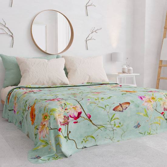 PETTI Copriletto Estivo, Coperta Leggera, Lenzuola Copriletto, Spring Acquamarina Saldi