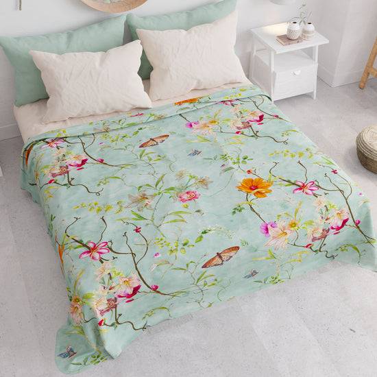 PETTI Copriletto Estivo, Coperta Leggera, Lenzuola Copriletto, Spring Acquamarina Saldi