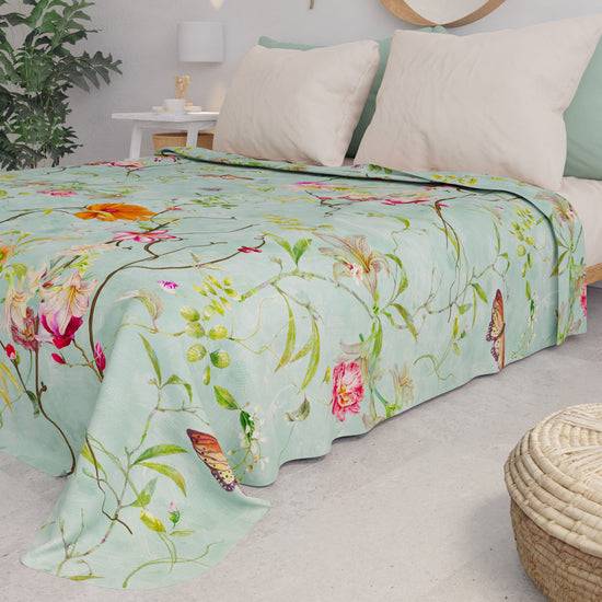 PETTI Copriletto Estivo, Coperta Leggera, Lenzuola Copriletto, Spring Acquamarina Saldi