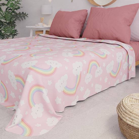 PETTI Copriletto Estivo, Coperta Leggera, Lenzuola Copriletto, Rainbow In Saldo