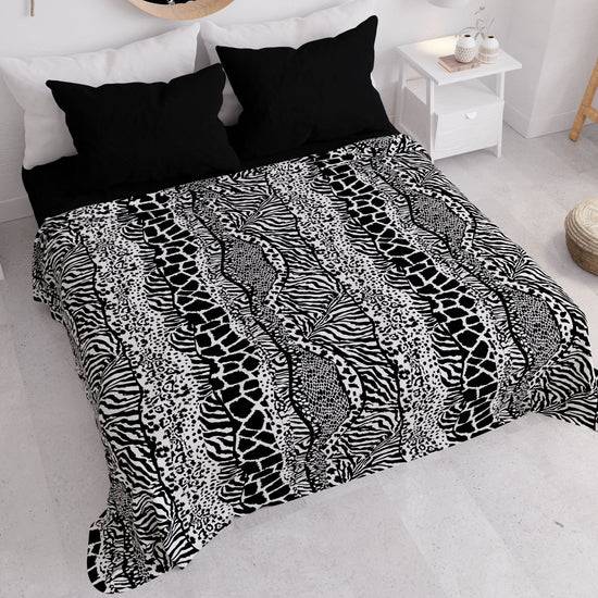 PETTI Copriletto Estivo, Coperta Leggera, Lenzuola Copriletto, Animalier Zebrato Italy