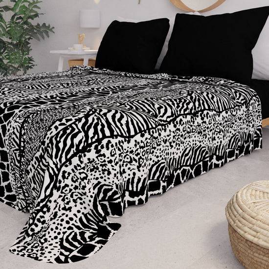 PETTI Copriletto Estivo, Coperta Leggera, Lenzuola Copriletto, Animalier Zebrato Italy