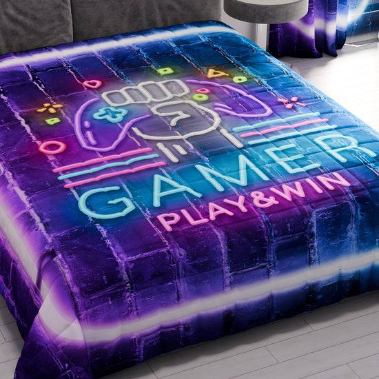 PETTI Trapuntino Copriletto Primaverile Autunnale in Stampa Digitale Gamer Offerta