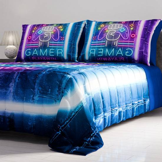 PETTI Trapuntino Copriletto Primaverile Autunnale in Stampa Digitale Gamer Offerta