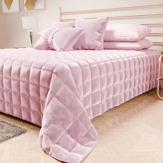 PETTI Trapuntino Copriletto Primaverile Autunnale in Velluto Double Face Rosa Vendita Economica