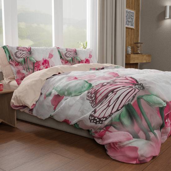 PETTI Copripiumino Matrimoniale, Singolo, Una Piazza e Mezza, Roses Butterfly 2025