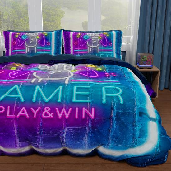 PETTI Copripiumino Matrimoniale, Singolo, Una Piazza e Mezza, Gamer Italia