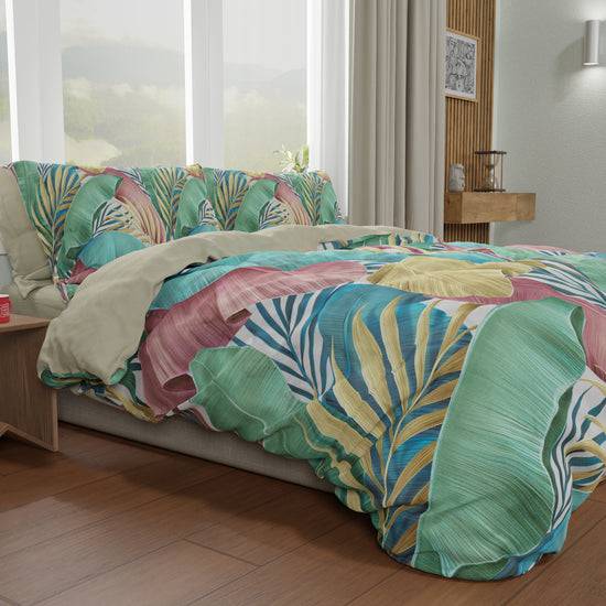 PETTI Copripiumino Matrimoniale, Singolo, Una Piazza e Mezza, Tropical Multicolor Convenienza