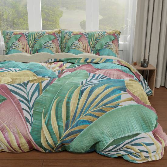 PETTI Copripiumino Matrimoniale, Singolo, Una Piazza e Mezza, Tropical Multicolor Convenienza