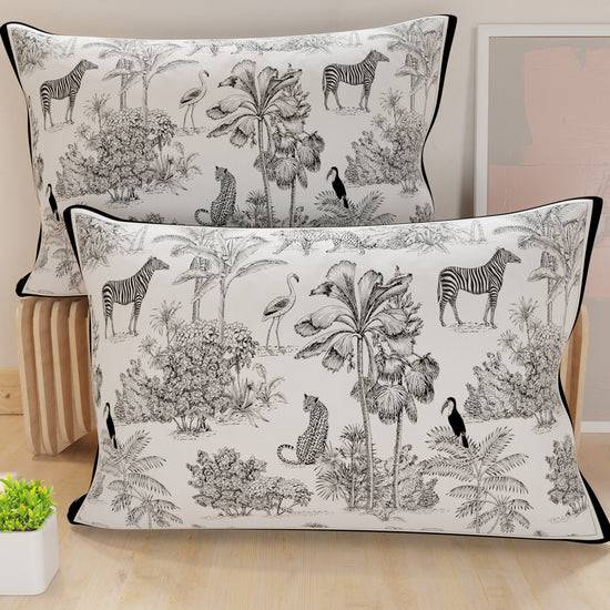 PETTI Federe, Federe Cuscini in Stampa Digitale, Animalier 02 Offerta Giorno del Papà