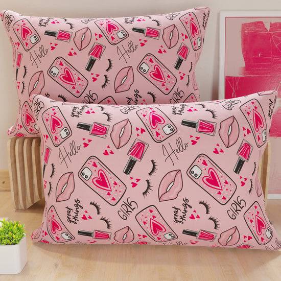 PETTI Federe Cuscini in Stampa Digitale, Lipstick Rosa Prezzo basso