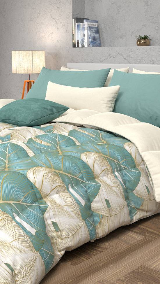 PETTI Piumone, Trapunta Matrimoniale, Singola, Piazza e Mezza, Tropical 05 Celeste Offerta speciale della fabbrica