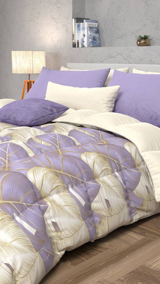 PETTI Piumone, Trapunta Matrimoniale, Singola, Piazza e Mezza Tropical 05 Lilla Fino al 55% di sconto