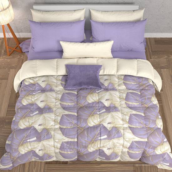PETTI Piumone, Trapunta Matrimoniale, Singola, Piazza e Mezza Tropical 05 Lilla Fino al 55% di sconto