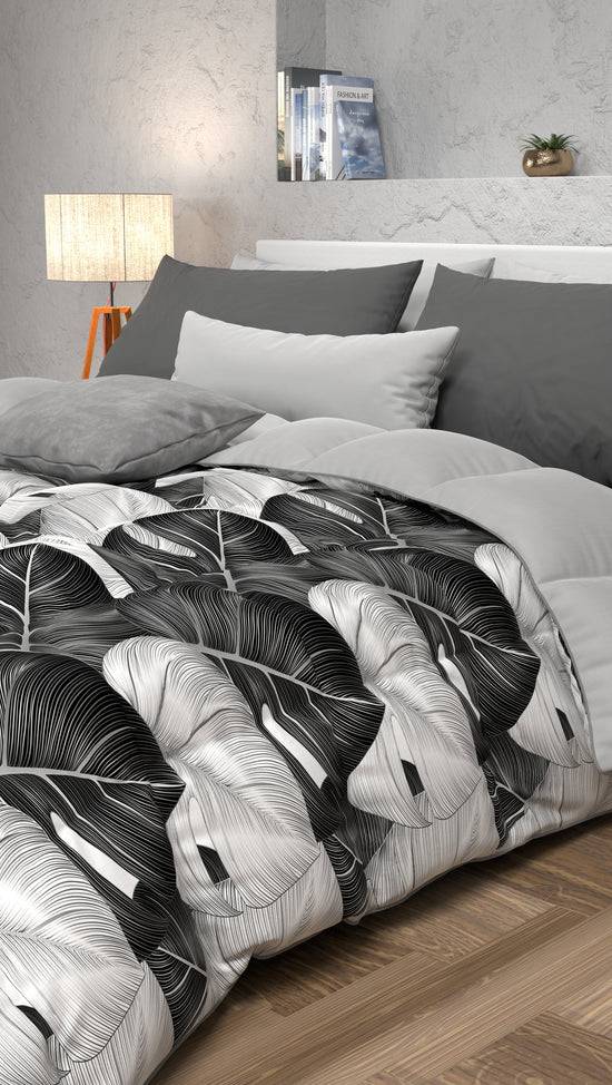 PETTI Piumone, Trapunta Matrimoniale, Singola, Piazza e Mezza Tropical 05 Nero Discount Store per i nuovi prodotti