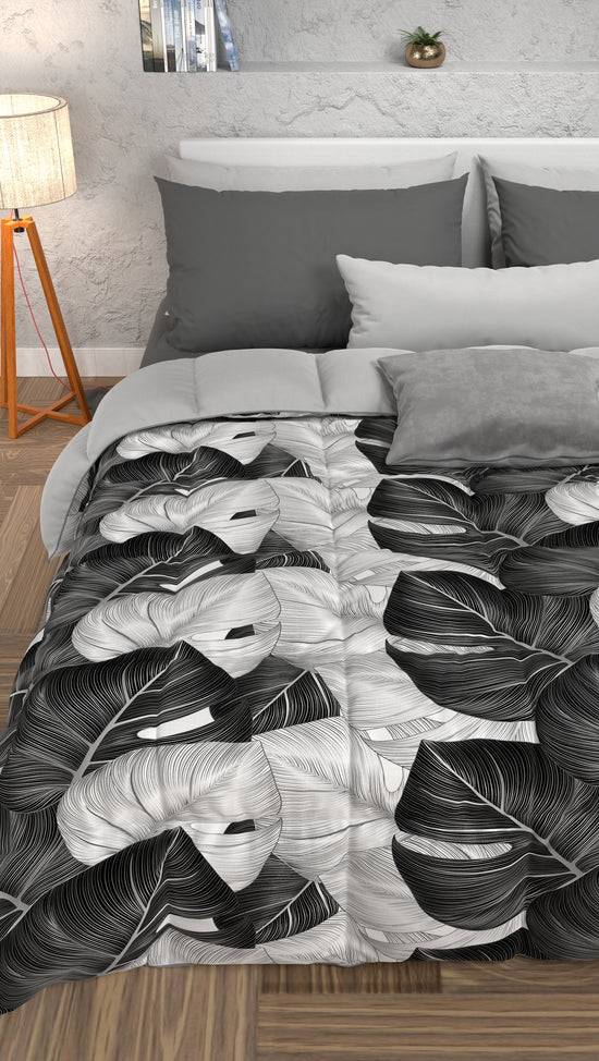 PETTI Piumone, Trapunta Matrimoniale, Singola, Piazza e Mezza Tropical 05 Nero Discount Store per i nuovi prodotti