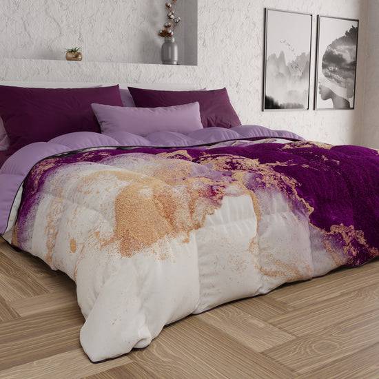PETTI Piumone, Trapunta Matrimoniale, Singola, Piazza e Mezza, Marble-Viola Super sconto