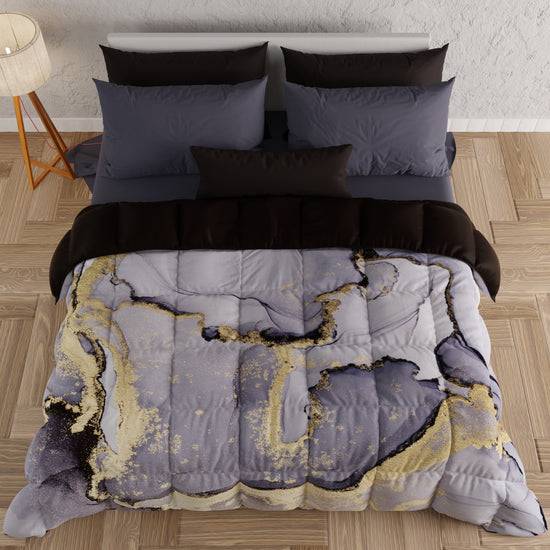 PETTI Piumone, Trapunta Matrimoniale, Singola, Piazza e Mezza, Marble-GrigioS 50% di sconto con spedizione gratuita