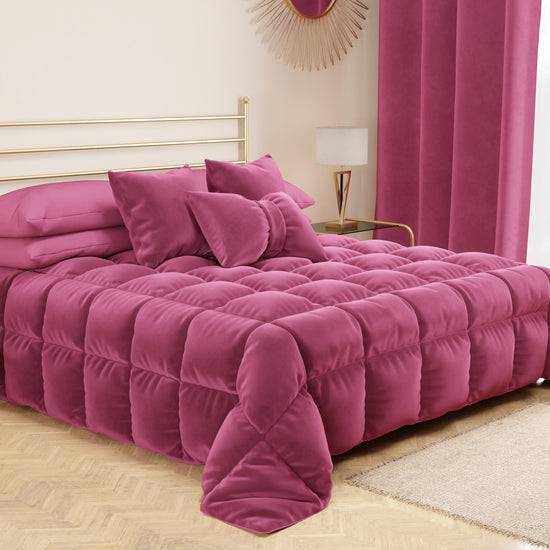 PETTI Trapunta, Trapunta Invernale Double Face in Morbido e Caldo Velluto Fucsia Acquista Ora