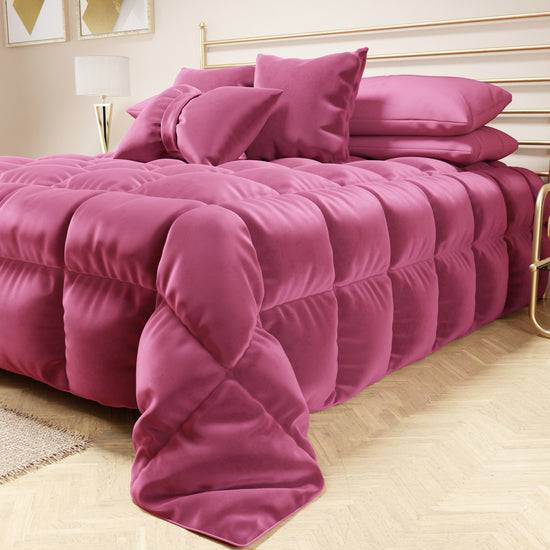 PETTI Trapunta, Trapunta Invernale Double Face in Morbido e Caldo Velluto Fucsia Acquista Ora