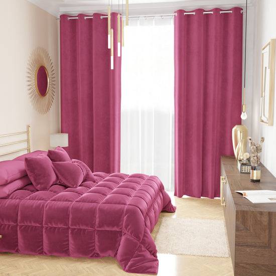 PETTI Trapunta, Trapunta Invernale Double Face in Morbido e Caldo Velluto Fucsia Acquista Ora