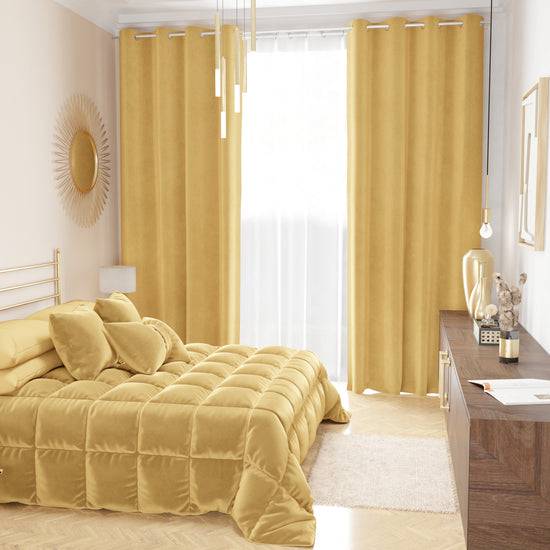 PETTI Trapunta, Trapunta Invernale Double Face in Morbido e Caldo Velluto Oro Convenienza