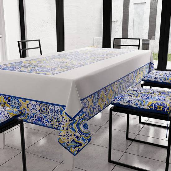 PETTI Tovaglia da Tavola Moderna, Copritavolo da Cucina, Vietri 02 Blu Flash Sale