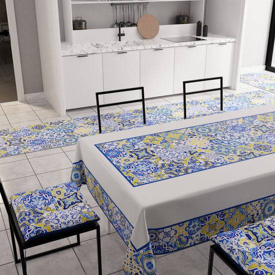 PETTI Tovaglia da Tavola Moderna, Copritavolo da Cucina, Vietri 02 Blu Flash Sale