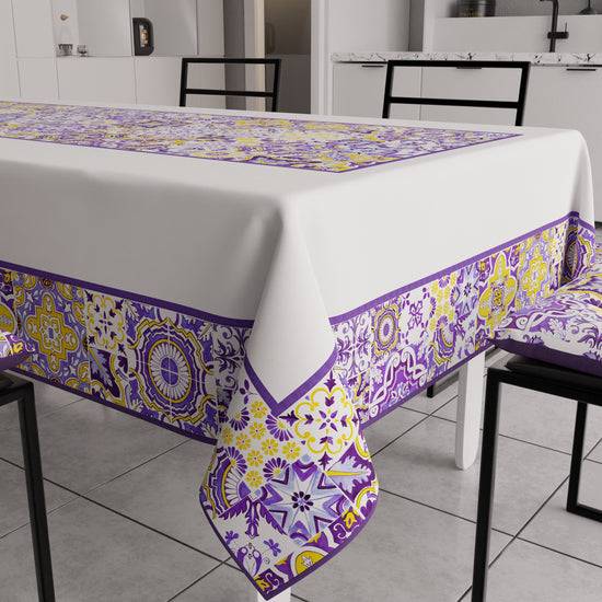 PETTI Tovaglia da Tavola Moderna, Copritavolo da Cucina, Vietri 02 Viola Shopping online