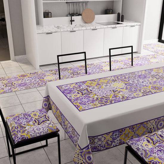 PETTI Tovaglia da Tavola Moderna, Copritavolo da Cucina, Vietri 02 Viola Shopping online