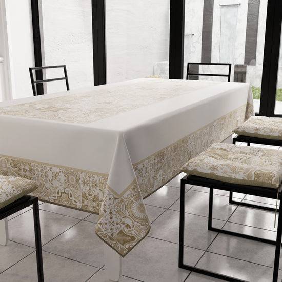 PETTI Tovaglia da Tavola Moderna, Copritavolo da Cucina, Vietri 02 Beige Offerta esclusiva