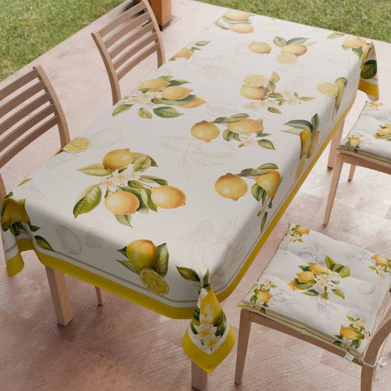 PETTI Tovaglia da tavola Antimacchia, Copritavolo da Cucina Lemon 02 Black Friday