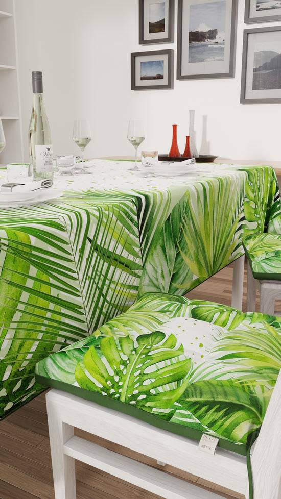 PETTI Tovaglia da tavola Antimacchia, Copritavolo da Cucina, Foglia Tropicale Bestseller