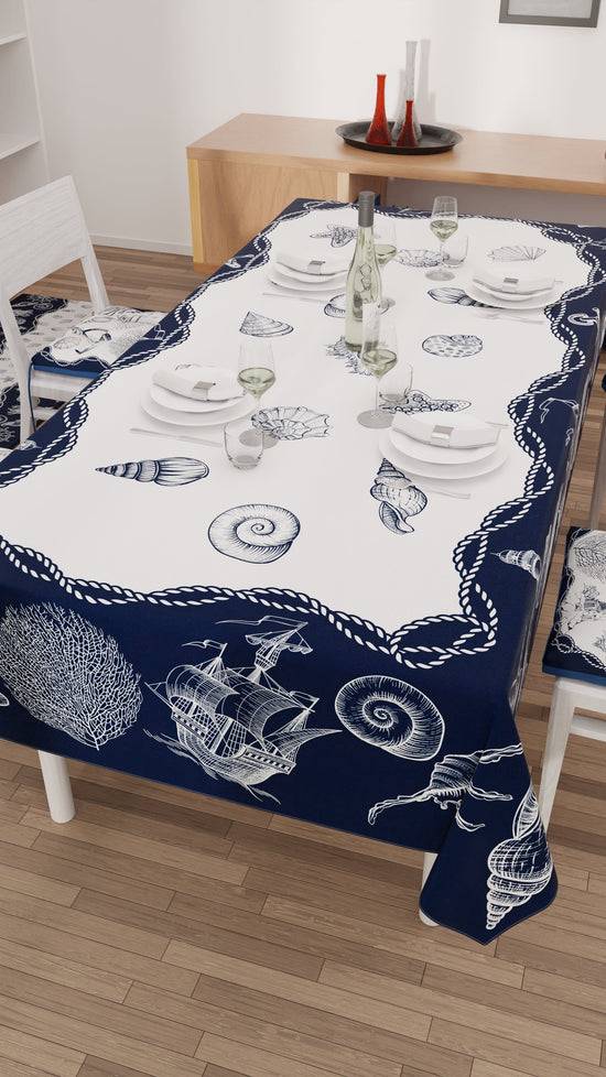 PETTI Tovaglia da tavola Antimacchia, Copritavolo da Cucina, Marino-02 Offerte giornaliere