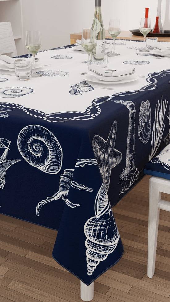 PETTI Tovaglia da tavola Antimacchia, Copritavolo da Cucina, Marino-02 Offerte giornaliere