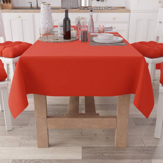 PETTI Tovaglia da Tavola in Cotone, Tovaglia Tinta Unita Rosso Enormi risparmi