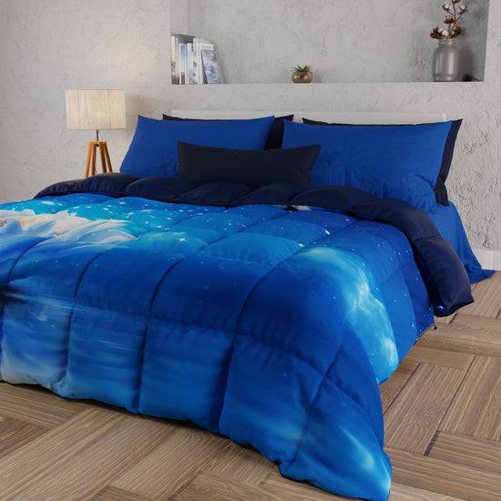 PETTI Piumone, Trapunta Matrimoniale, Singola, Piazza e Mezza, Notte Stellata 50% di sconto per tempo limitato