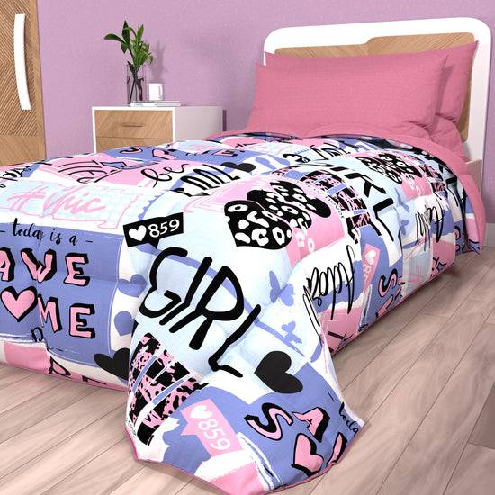 PETTI Piumone, Trapunta Matrimoniale, Singola, Piazza e Mezza, Girl Cool Offerta