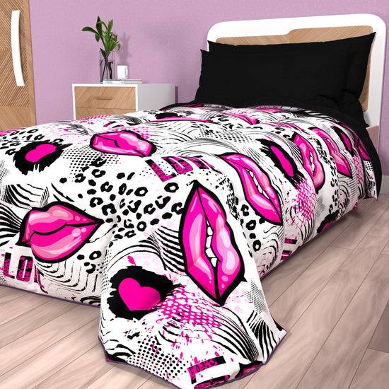 PETTI Piumone, Trapunta Matrimoniale, Singola, Piazza e Mezza, Lipstick Bianco Online