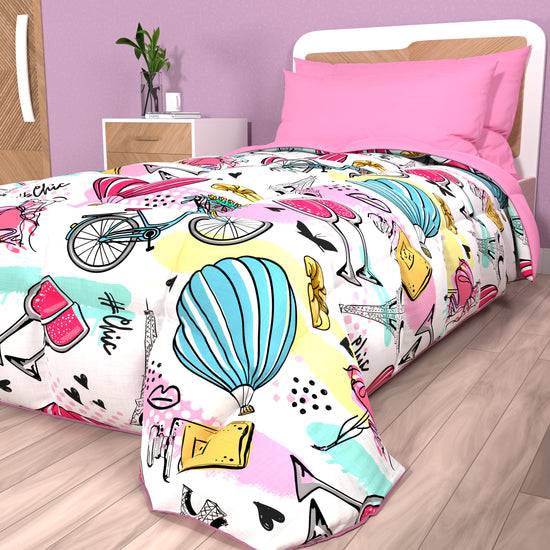 PETTI Piumone, Trapunta Matrimoniale, Singola, Piazza e Mezza, Paris Chic Offerte