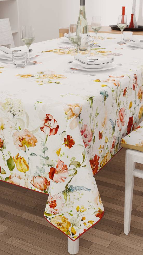 PETTI Tovaglia da tavola Antimacchia, Copritavolo da Cucina, Floreale 06 Offerta esclusiva