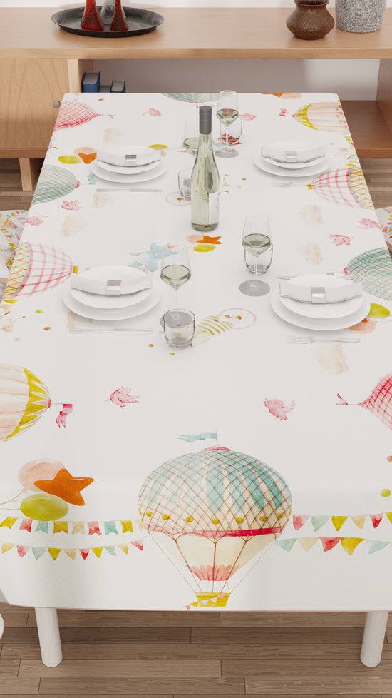 PETTI Tovaglia da tavola Antimacchia, Copritavolo da Cucina, Party Elephants Offerta Pasqua