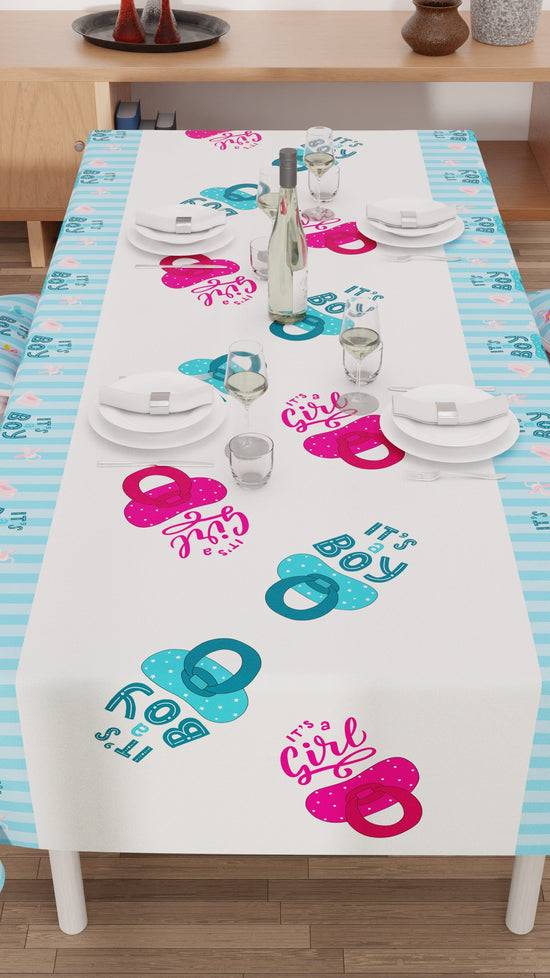 PETTI Tovaglia da tavola Antimacchia, Copritavolo da Cucina, Baby Shower Offerta San Valentino