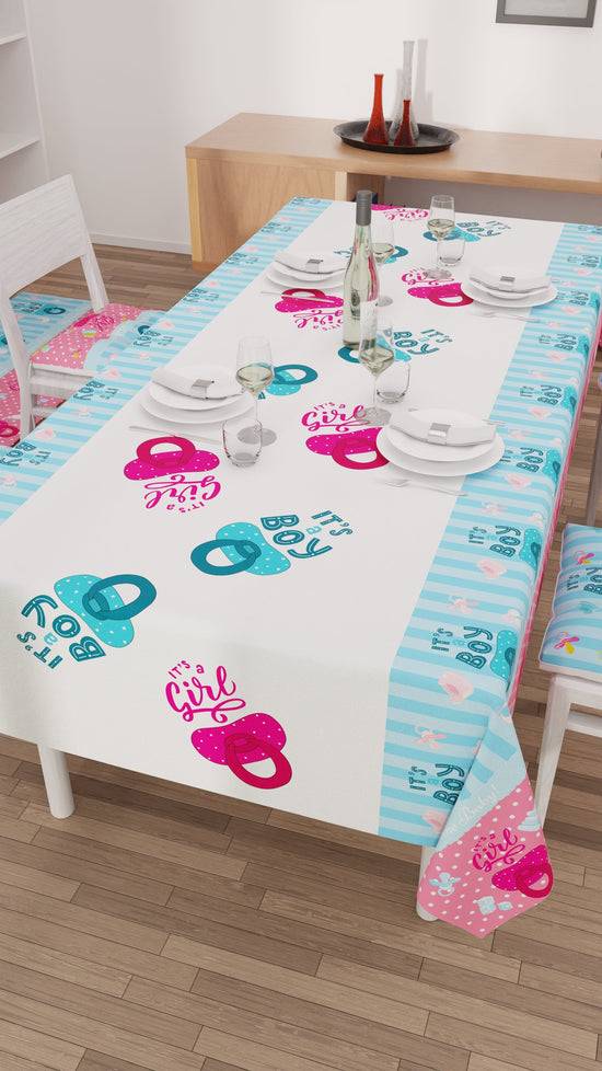 PETTI Tovaglia da tavola Antimacchia, Copritavolo da Cucina, Baby Shower Offerta San Valentino