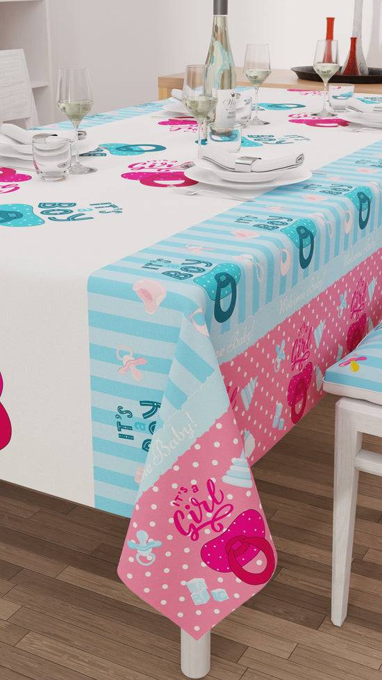 PETTI Tovaglia da tavola Antimacchia, Copritavolo da Cucina, Baby Shower Offerta San Valentino