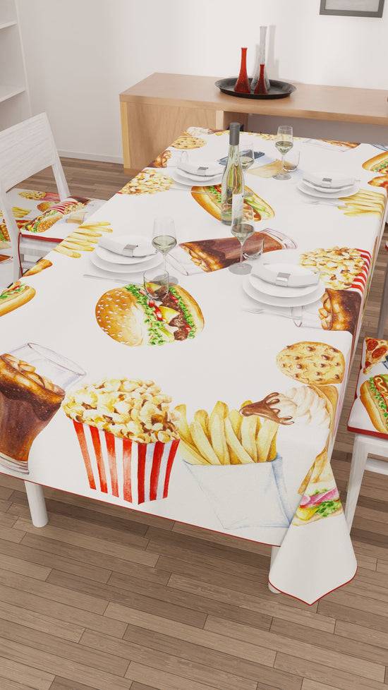 PETTI Tovaglia da tavola Antimacchia, Copritavolo da Cucina, Party Cinema Smaltimento dello stoccaggio
