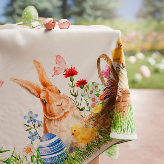 PETTI Tovaglia Pasquale da Tavola Antimacchia, Copritavolo Pasqua da Cucina Bunny Vendita calda