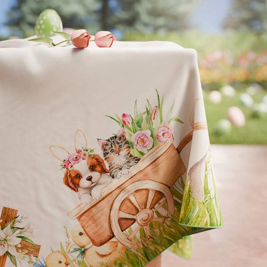 PETTI Tovaglia Pasquale da Tavola Antimacchia, Copritavolo Pasqua da Cucina Rabbit Offerte esclusive