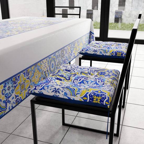 PETTI Cuscini per Sedie Coprisedia 6 Pezzi Vietri 02 Blu Offerte stagionali